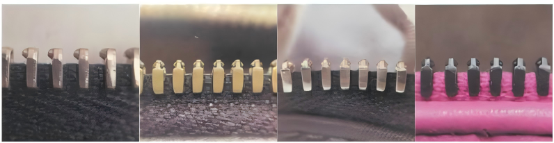 Spotting Fake Designer Bags-Close - up of RIRI brand zippers zipper teeth, highlighting their texture and craftsmanship.