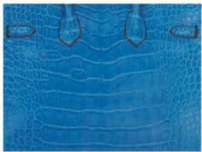 Hermes Leather Types-Matte alligator flank in béton—dull, silky finish highlighting scale edges without reflection, modern stealth luxe.