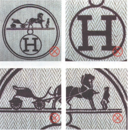 Hermes Birkin bag replica-Fake dust bag: thin fabric, faded color, blurry logo