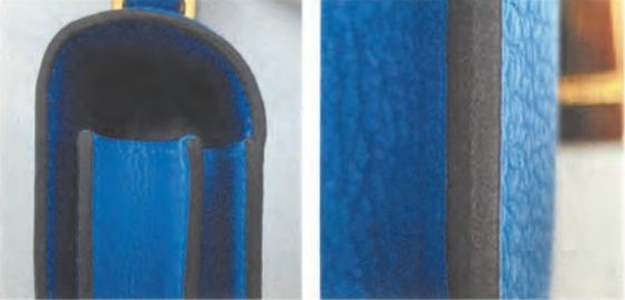 Smooth, glossy, perfectly applied edge paint on authentic Hermès Constance