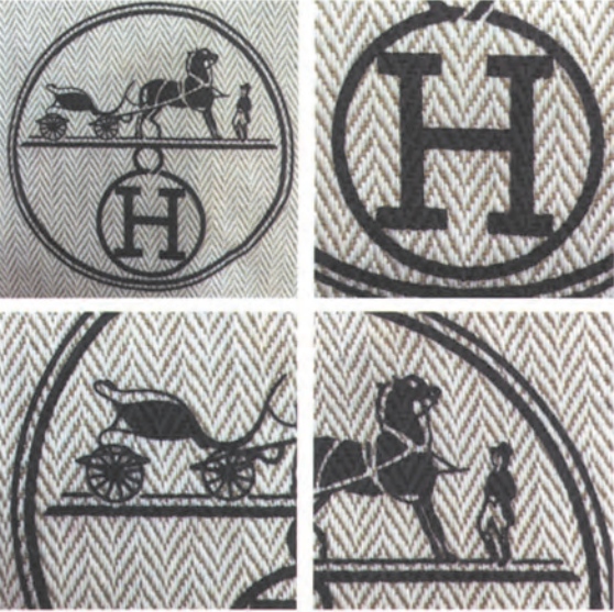 Authentic Hermès orange cotton dust bag with correct “Hermès Paris” lettering in gold