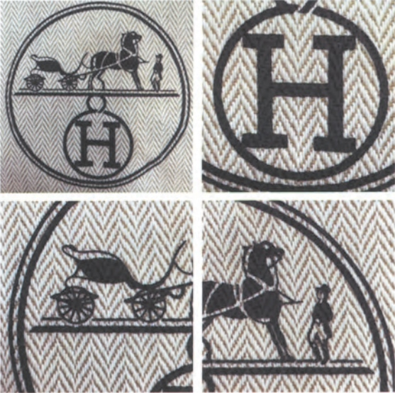 Authentic Hermès dust bags for Kelly bag, featuring correct logo embroidery and high-quality fabric.