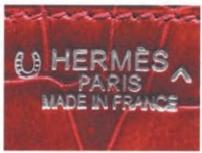 Hermès horseshoe stamp with "UHERMES PARIS MADE IN FRANCE" – special order symbol.