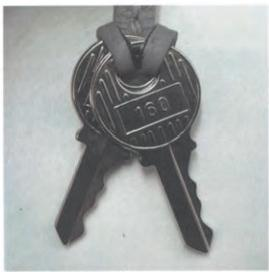 Hermès lock and key detail – authentication feature for Hermès bags.