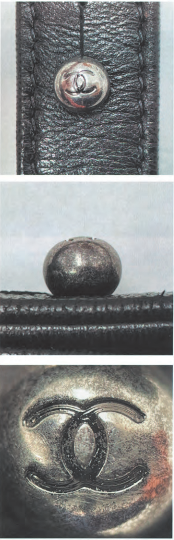 Authentic Chanel internal laser sticker showing deep black numbers with correct jagged edges and a clear double C logo.