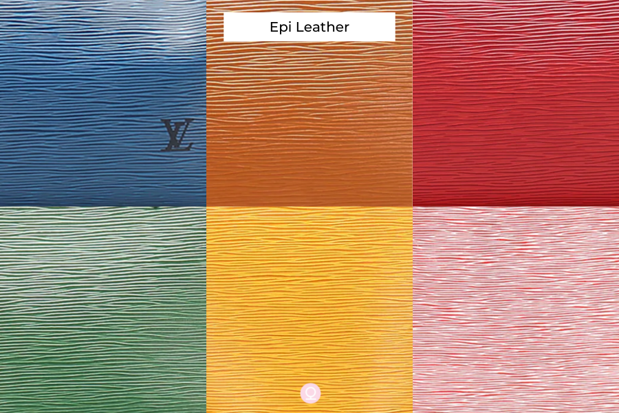 Louis Vuitton Epi Leather featuring signature horizontal grain – Louis Vuitton Materials