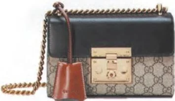 Structured GG monogram Padlock-style shoulder bag with lock and leather key holder